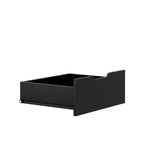 Meuble d'entrée 4-en-1 en MDF noir avec 6 patères, banc de rangement et étagères ouvertes, montage par 1 personne