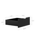 Meuble d'entrée 4-en-1 en MDF noir avec 6 patères, banc de rangement et étagères ouvertes, montage par 1 personne