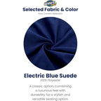 Fauteuil poire oversized en suédine bleue de 1,80 m, avec rembourrage en mousse, 1 à 2 places
