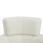 Fauteuil d'appoint pivotant à 360° en polaire berbère vert / jaune / crème / gris avec appuie-tête réglable, 1 place