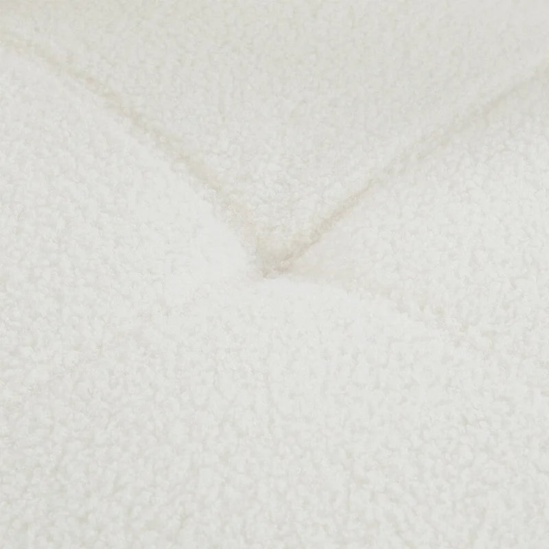 Fauteuil d'appoint pivotant à 360° en polaire berbère vert / jaune / crème / gris avec appuie-tête réglable, 1 place