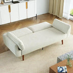 Causeuse convertible en velours côtelé multicolore avec dossier réglable, 2 places