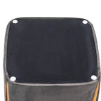 Repose-pieds/pouf rond en velours bleu / bleu clair / gris foncé / gris clair, pour 1 personne