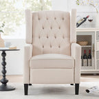 Fauteuil inclinable manuel en tissu (rouge lie-de-vin / beige / noir / gris / bleu) avec position chaise longue, 1 place