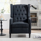 Fauteuil inclinable manuel en tissu (rouge lie-de-vin / beige / noir / gris / bleu) avec position chaise longue, 1 place