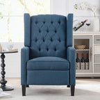 Fauteuil inclinable manuel en tissu (rouge lie-de-vin / beige / noir / gris / bleu) avec position chaise longue, 1 place