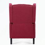 Fauteuil inclinable manuel en tissu (rouge lie-de-vin / beige / noir / gris / bleu) avec position chaise longue, 1 place