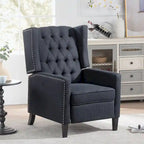 Fauteuil inclinable manuel en tissu (rouge lie-de-vin / beige / noir / gris / bleu) avec position chaise longue, 1 place