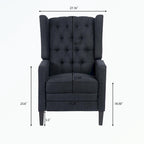 Fauteuil inclinable manuel en tissu (rouge lie-de-vin / beige / noir / gris / bleu) avec position chaise longue, 1 place