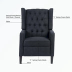 Fauteuil inclinable manuel en tissu (rouge lie-de-vin / beige / noir / gris / bleu) avec position chaise longue, 1 place