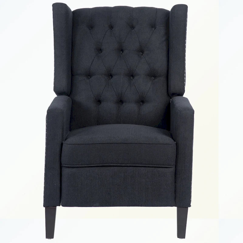 Fauteuil inclinable manuel en tissu (rouge lie-de-vin / beige / noir / gris / bleu) avec position chaise longue, 1 place