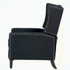 Fauteuil inclinable manuel en tissu (rouge lie-de-vin / beige / noir / gris / bleu) avec position chaise longue, 1 place