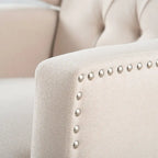 Fauteuil inclinable manuel en tissu (rouge lie-de-vin / beige / noir / gris / bleu) avec position chaise longue, 1 place
