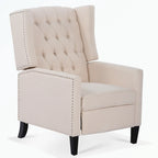 Fauteuil inclinable manuel en tissu (rouge lie-de-vin / beige / noir / gris / bleu) avec position chaise longue, 1 place