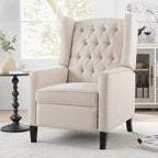 Fauteuil inclinable manuel en tissu (rouge lie-de-vin / beige / noir / gris / bleu) avec position chaise longue, 1 place