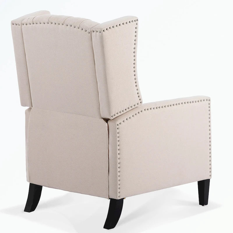 Fauteuil inclinable manuel en tissu (rouge lie-de-vin / beige / noir / gris / bleu) avec position chaise longue, 1 place