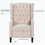 Fauteuil inclinable manuel en tissu (rouge lie-de-vin / beige / noir / gris / bleu) avec position chaise longue, 1 place