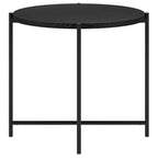 Table d'appoint ronde en bronze noirci avec plateau en MDF, assemblage par 1 personne