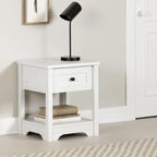 Table d'appoint de style shaker avec tiroir et étagère inférieure, montage par 1 personne