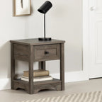 Table d'appoint de style shaker avec tiroir et étagère inférieure, montage par 1 personne