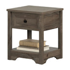 Table d'appoint de style shaker avec tiroir et étagère inférieure, montage par 1 personne