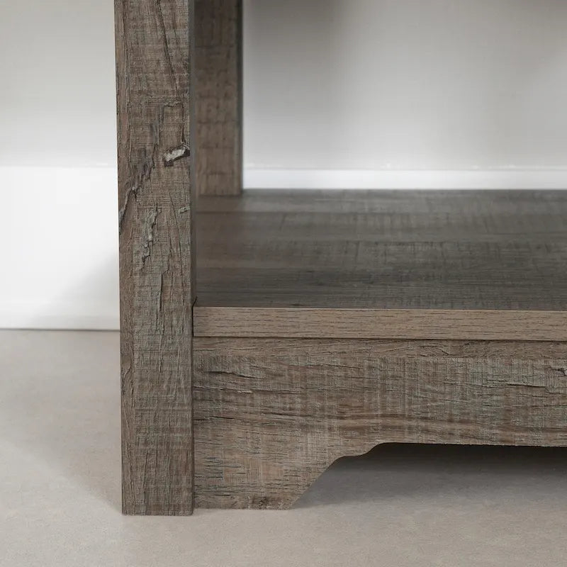 Table d'appoint de style shaker avec tiroir et étagère inférieure, montage par 1 personne