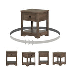 Table d'appoint de style shaker avec tiroir et étagère inférieure, montage par 1 personne
