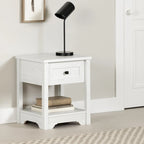 Table d'appoint de style shaker avec tiroir et étagère inférieure, montage par 1 personne