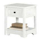 Table d'appoint de style shaker avec tiroir et étagère inférieure, montage par 1 personne