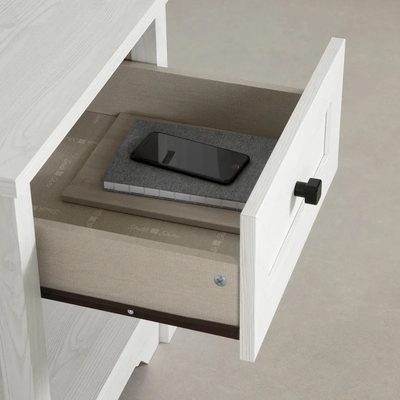 Table d'appoint de style shaker avec tiroir et étagère inférieure, montage par 1 personne