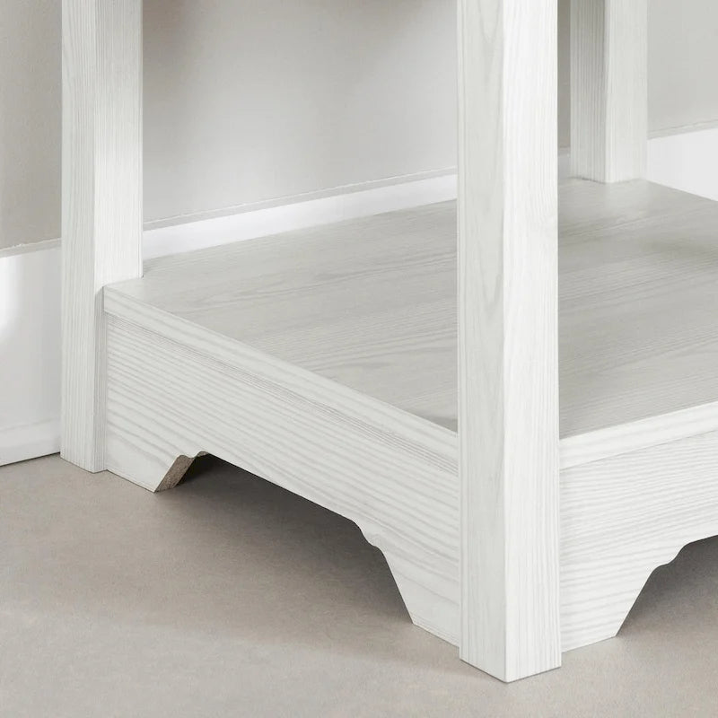 Table d'appoint de style shaker avec tiroir et étagère inférieure, montage par 1 personne