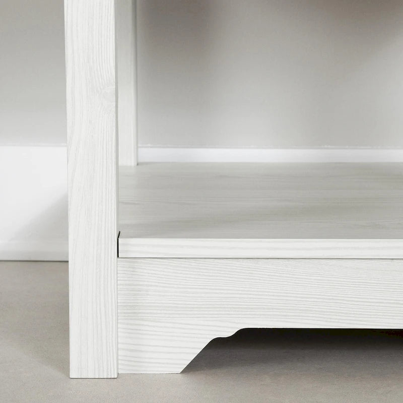 Table d'appoint de style shaker avec tiroir et étagère inférieure, montage par 1 personne