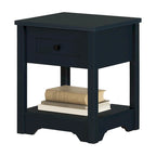 Table d'appoint de style shaker avec tiroir et étagère inférieure, montage par 1 personne