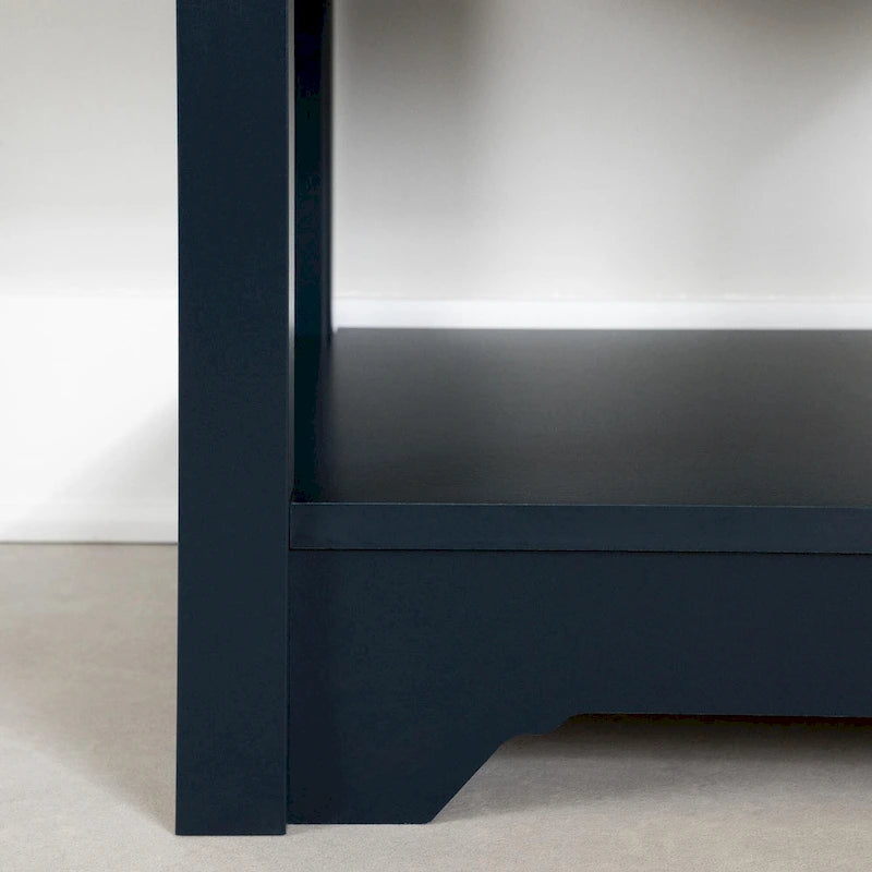 Table d'appoint de style shaker avec tiroir et étagère inférieure, montage par 1 personne