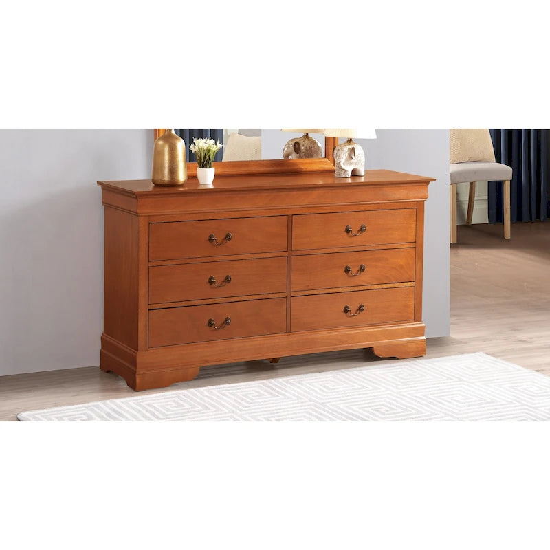 Commode de chambre en placage de bois multicolore avec tiroirs à queue d'aronde et glissières métalliques, assemblage par 1 personne