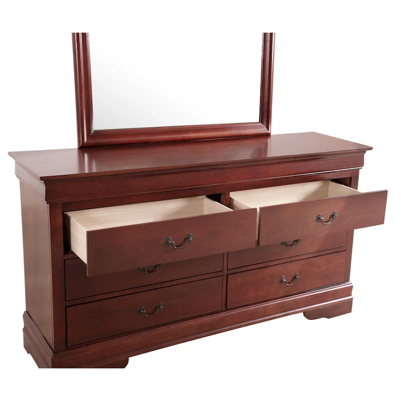 Commode de chambre en placage de bois multicolore avec tiroirs à queue d'aronde et glissières métalliques, assemblage par 1 personne