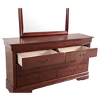 Commode de chambre en placage de bois multicolore avec tiroirs à queue d'aronde et glissières métalliques, assemblage par 1 personne