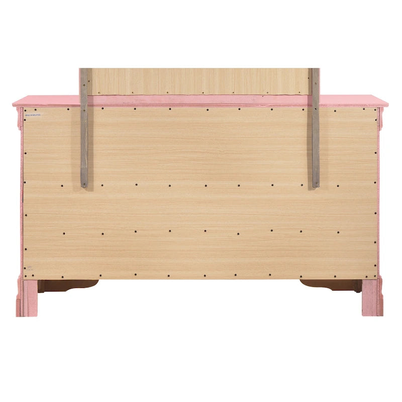 Commode de chambre en placage de bois multicolore avec tiroirs à queue d'aronde et glissières métalliques, assemblage par 1 personne