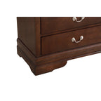Commode de chambre en placage de bois multicolore avec tiroirs à queue d'aronde et glissières métalliques, assemblage par 1 personne