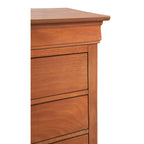 Commode de chambre en placage de bois multicolore avec tiroirs à queue d'aronde et glissières métalliques, assemblage par 1 personne