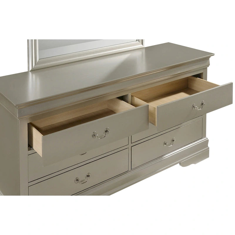 Commode de chambre en placage de bois multicolore avec tiroirs à queue d'aronde et glissières métalliques, assemblage par 1 personne