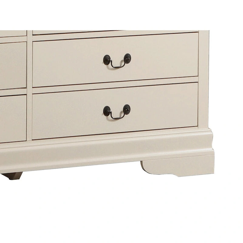 Commode de chambre en placage de bois multicolore avec tiroirs à queue d'aronde et glissières métalliques, assemblage par 1 personne