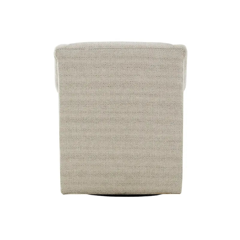 Fauteuil inclinable pivotant Jacquard sable à 360° avec base en métal noir, 1 place