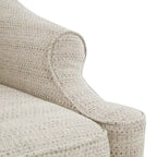 Fauteuil inclinable pivotant Jacquard sable à 360° avec base en métal noir, 1 place