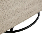 Fauteuil inclinable pivotant Jacquard sable à 360° avec base en métal noir, 1 place
