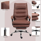Fauteuil de bureau massant inclinable en microfibre blanc crème avec chauffage et repose-pieds, 1 place