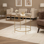 Int Lux Side Table Round Satin Gold