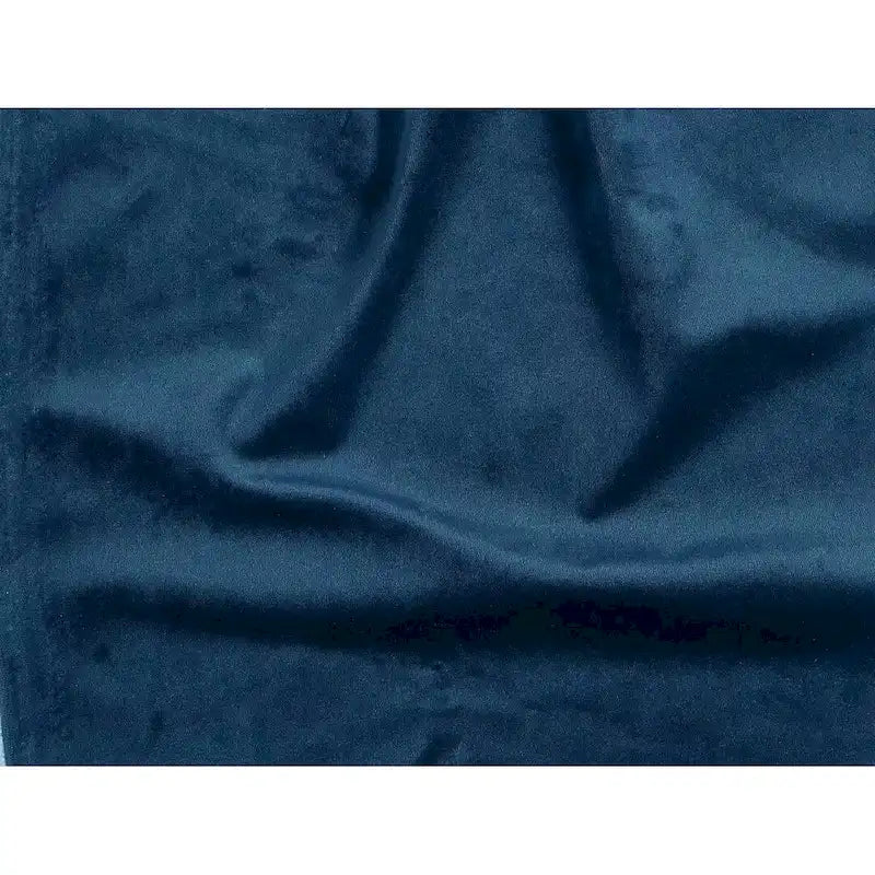 Banc 2 places en velours bleu avec pieds en métal