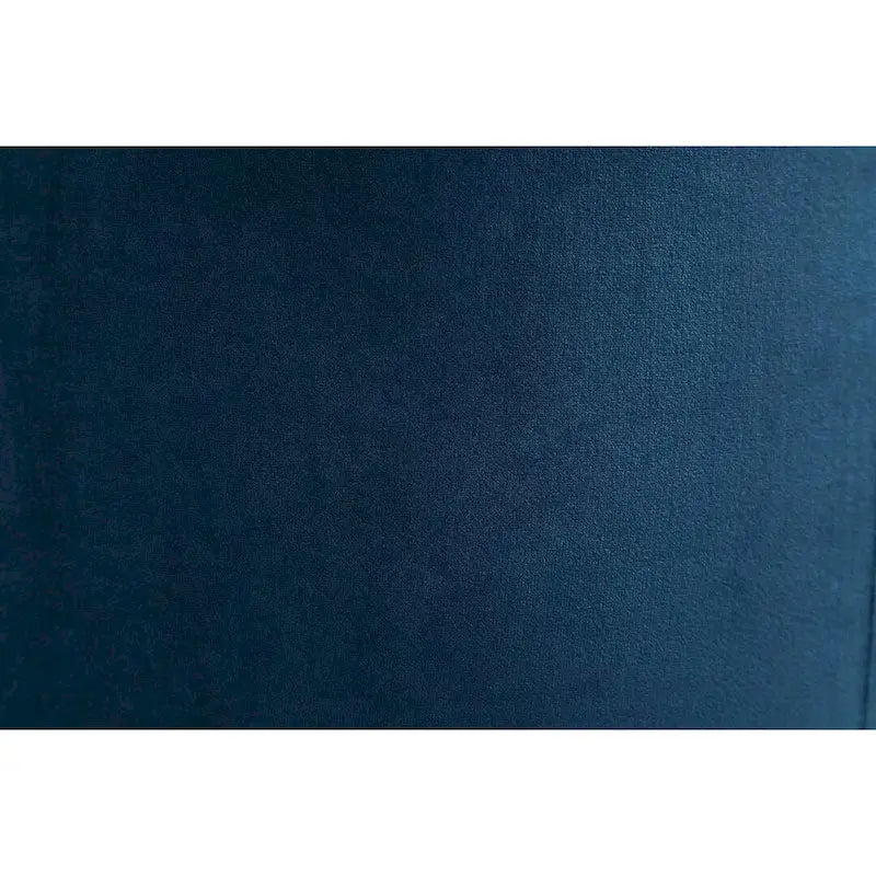 Banc 2 places en velours bleu avec pieds en métal