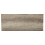 Banc en bois d'hévéa couleur grès avec pieds fuselés et double moulure à boules, 2 places
